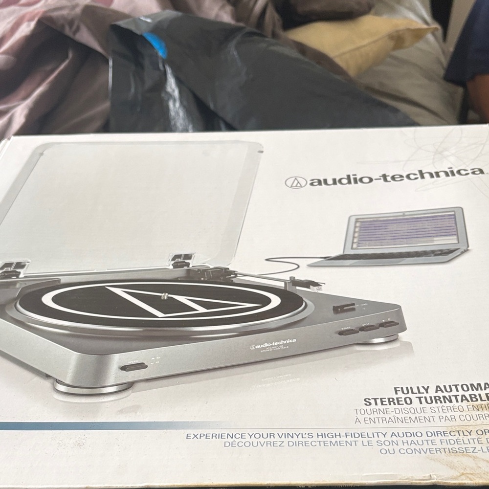 Audio-Technica Silver & Black Portable Turntable